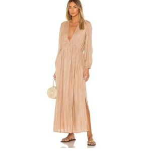 Sundress Chicago Long Dress in Roma Cafe Au Lait xs/s New Womens Maxi